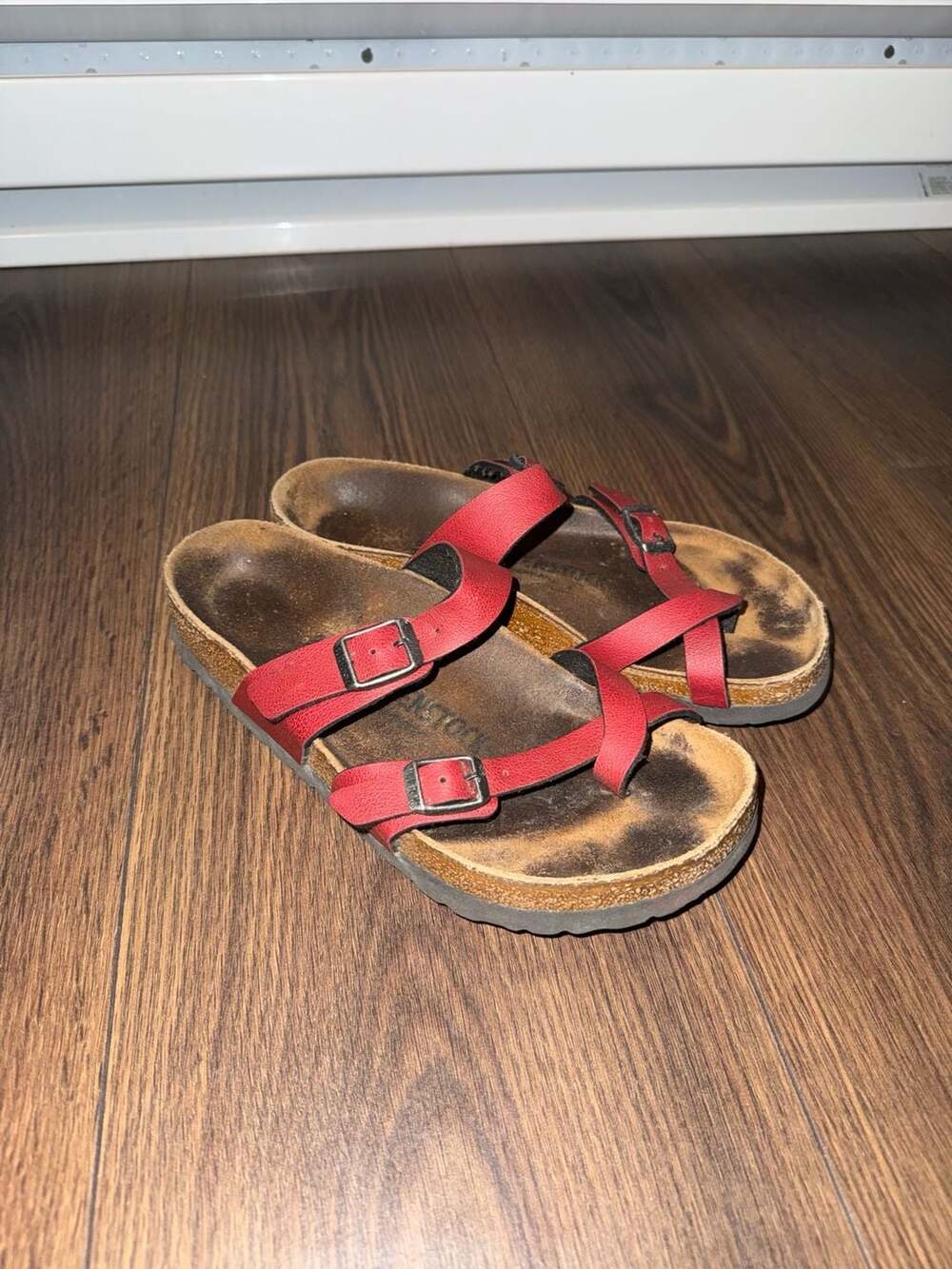 Birkenstock Mayari Toe Loop Sandals in Red Size 36